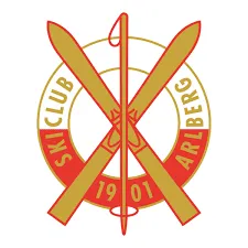 Logo des Skiclubs Arlberg mit zwei gekreuzten Skiern und Jahr 1901